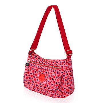 克瑞恩 2202N 斜背包  粉紅色的植物群  30cm x 22cm x 8.5cm