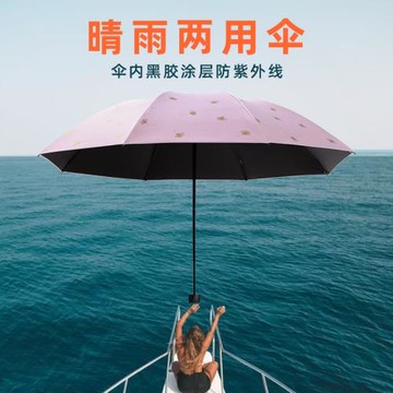 天堂傘33631E銀杏飛舞黑膠防紫外線遮陽晴雨兩用太陽傘可印logo