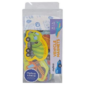 mideer 交通工具單字磁力貼 3歲以上適用  36片  1盒