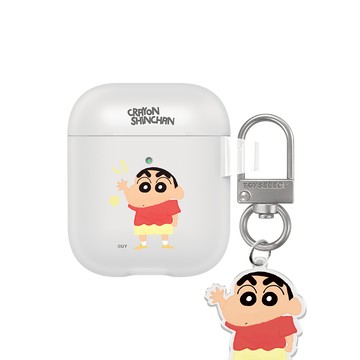 【正版授權】蠟筆小新可愛變裝系列強悍防摔AirPods保護套(附吊飾)