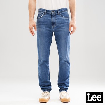 Lee 男款 涼感 731 中腰舒適小直筒牛仔褲 中藍洗水