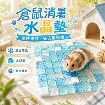 小寵降溫冰涼墊 倉鼠冰涼水晶床 小寵散熱用品 小寵水晶墊 倉鼠用品 兔子降溫冰墊 馬賽克造景