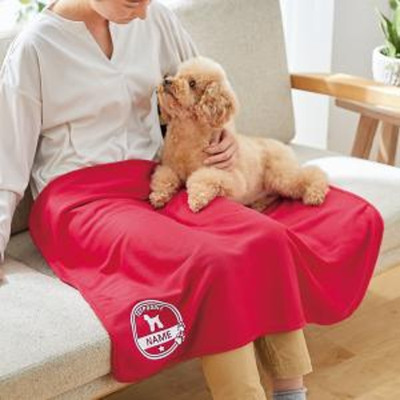 【色: レッド】IKENOKOIペット用ブランケット 防寒毛布 犬 猫 フランネ