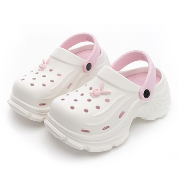 ✨歲末年終慶｜PLAYBOY 森林棉花糖 2WAY晴雨懶人鞋-白粉(PY1702)