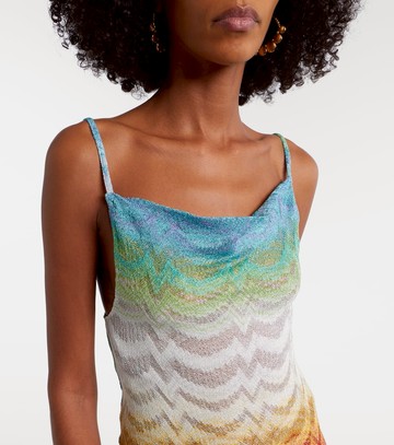 Missoni Open-knit lamé maxi dress