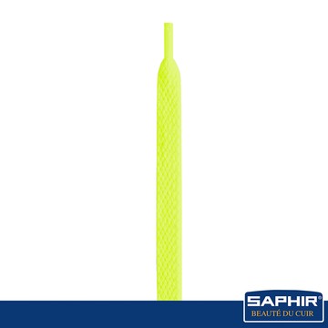 【SAPHIR莎菲爾】扁形7mm休閒款鞋帶-150公分(7-8對孔) - Meduim flat black