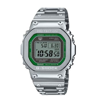 【CASIO 卡西歐】G-SHOCK 電波藍牙太陽能電力 亮綠 全金屬 經典系列 GMW-B5000D-3_43.2mm