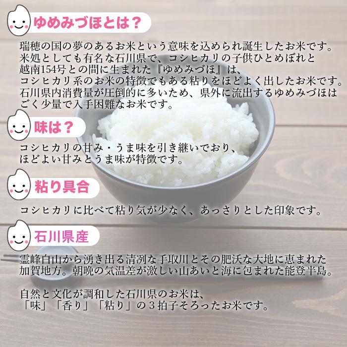 ゆめみづほ 5kg 5kg×1 令和4年産 石川県産 米 お米 新米 白米 おこめ 精米 単一原料米 ブランド米 5キロ   国内産 国産