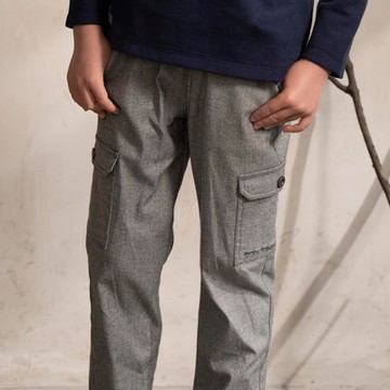 PIPPY歐風休閒平織長褲 灰 下5折