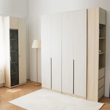 Doris 2尺5雙吊衣櫃木門 完美主義【Y0189】