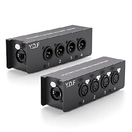 Channel 3-Pin XLR Male to Female Over Ethercon Cable Multi Extender for Stage Lighting and Recording Studio- XLR AES DMX Channel Over Shielded Cat5 