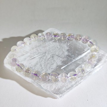 紫鋰輝石 拉絲 加拿大 7mm  手串 天然水晶