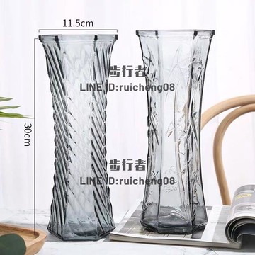 玻璃花瓶加厚客廳插花擺件竹百合花瓶歐式大號透明花器 步行者戶外生活館 Yahoo奇摩超級商城 Line購物