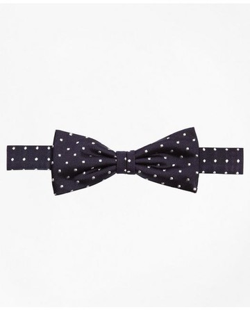 Brooks Brothers Boys Dot Pre-Tied Bow Tie | Navy