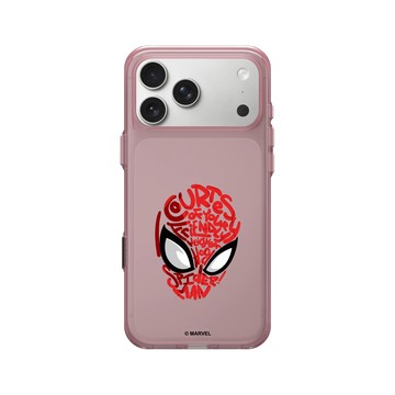iPhone 17 Pro Max Clear (相機按鈕) 晶醺玫 - 迪士尼-漫威 Marvel - 蜘蛛人-文字設計