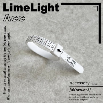 ☆LimeLight☆ 戒指測量 / 尺碼 / 量戒圍 / 戒指 / 飾品 / 美圍 / 戒指測量器 / 戒指尺 量尺