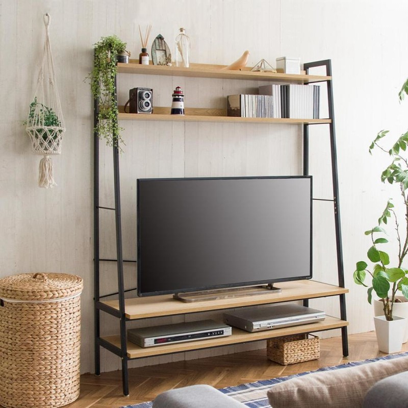 テレビラック 壁面タイプ 上棚付 シンプルデザイン 約幅122cm テレビラック 壁面タイプ 上棚付 シンプルデザイン 約幅122cm