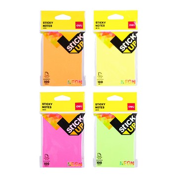 得力Deli亮色便條紙/EA02402/3x4/76×101mm/混色/100張