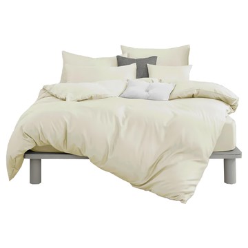 Blue Cat 藍貓 素色天絲纖維枕套  45 x 75cm  米色  4件