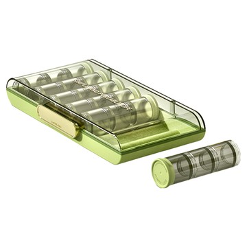 分隔便攜首飾盒  草綠色  1個