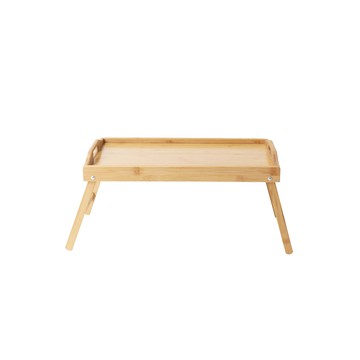 樂嫚妮 免安裝實木摺疊桌/床上托盤桌-室內外皆可用原木色