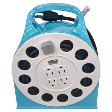 CENTENARY 成電牌 多用途輪座式延長線 CT-7142 25尺/7.5m 4座接地型  碧藍色  1個