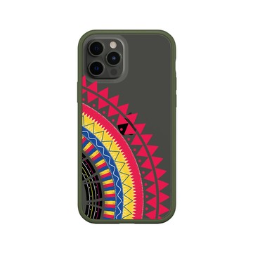 【犀牛盾 Mod NX】虹彩布裙經典圖騰透明手機殼