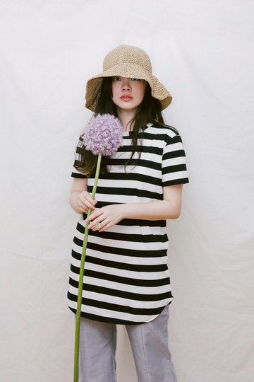 海洋條紋長版上衣