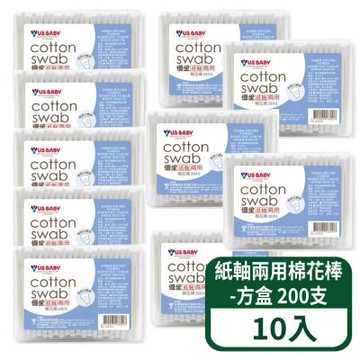 【優生】紙軸兩用棉花棒-方盒 200支 10入組