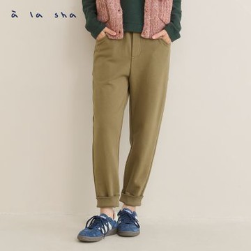 a la sha 抹茶泡泡世界繡花印棉褲