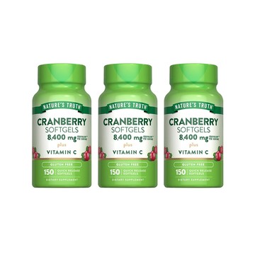 綠萃淨 50倍蔓越莓plus維生素C+E軟膠囊(150粒x3瓶)組