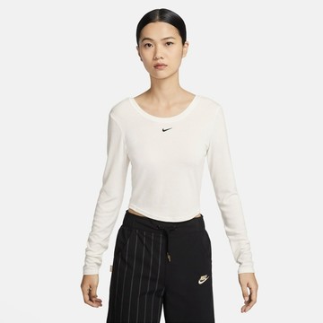 NIKE 長袖 AS W NSW 白色 LOGO 白色 運動 休閒 上衣 女 FN3662-133