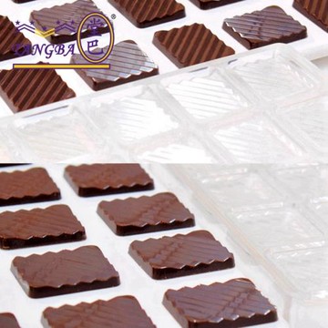 tangba堂巴 6g 28連長方片狀巧克力模具 LD-2131 黑巧薄片PC模具