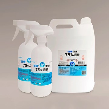 漁人生醫｜派頓 潔康75%酒精（4L×1+500ml×2噴頭）