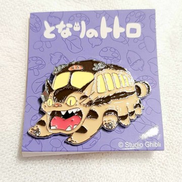 真愛日本 宮崎駿 吉卜力 龍貓 貓公車 立體造型 小鑽徽章別針 徽章 別針 胸章 擺飾