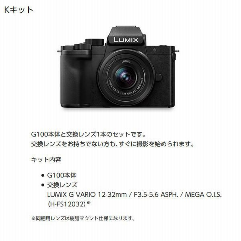 メモリーカード付き】LUMIX DC-G 100V 【公式通販】