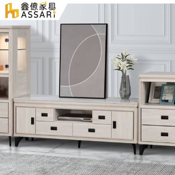 【ASSARI】成吉6尺岩板電視櫃(寬180x深40x高53cm)