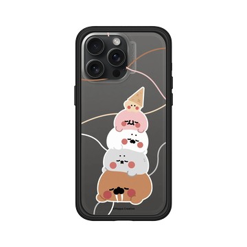 iPhone 15 Pro Max Mod NX 黑 - 無所事事小海豹 The Nothing Seal - 疊在一起變甜筒