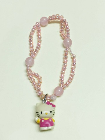 【震撼精品百貨】Hello Kitty 凱蒂貓 手環/手鍊-螢光手環-粉色 震撼日式精品百貨