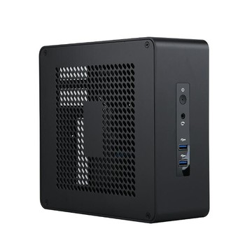 SKTC-TA80 外置 DC 鋁製機殼 Mini ITX 機殼 迷你電腦機殼(黑色)