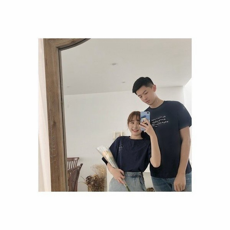 ペアルックカップルtシャツ半袖tシャツ棉シャツカジュアルレディースメンズカットソートップスおすすめ柄夏用女の子男の子 通販 Lineポイント最大0 5 Get Lineショッピング