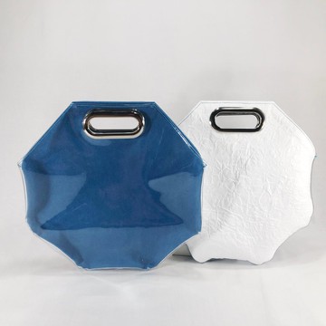 -PVC透明・DuPont tyvek- 貝殼包 (水洗加工藍色)