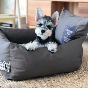 棉布全可拆洗狗窩方形泰迪中小型寵物窩墊冬季貓窩毛絨加厚韓系