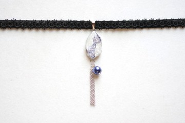 樹脂藝術 方形吊墜・夜色深處