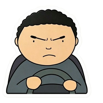 戰鬥臉公路之王車貼Allyollyo汽車路怒症駕考寶典車門擋風玻璃貼🔧免運