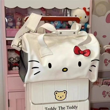 kitty包包🎀 凱蒂貓包包卡通可愛單肩手提蝴蝶結健身包 托特包 健身包 單肩包 旅行包 手提包 背包 kitty旅行包