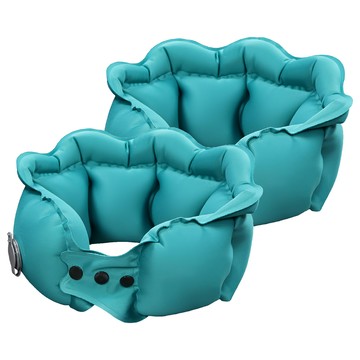 水晶絨充氣護頸枕  綠色  展開69 x 14cm  2個