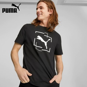 【PUMA】基本系列跳豹圖樣短袖T恤(M)_男性_67174201_歐規｜官方直營