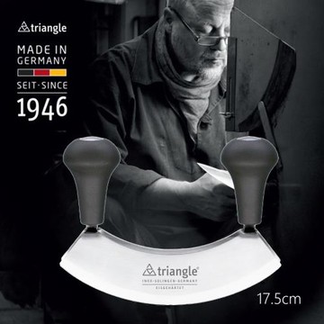 德國TRIANGLE 三角牌不鏽鋼雙刃黑柄搖刀17.5CM(42.222.18.02)