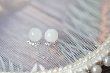 繁花燦銀 - 925銀母乳飾品耳環